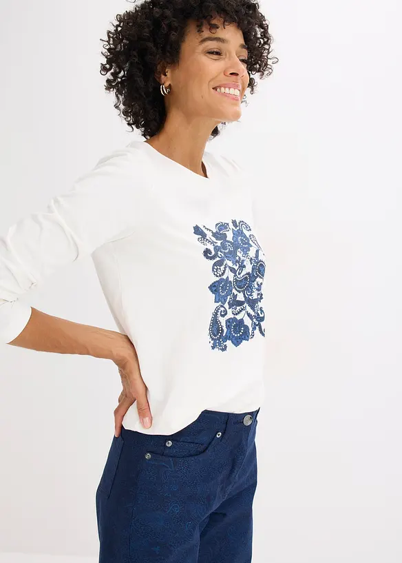 Longsleeve met opvallende print, bonprix