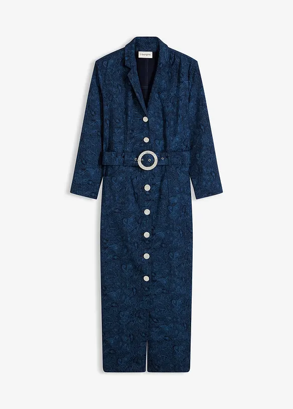 Twill jurk met riem (2-dlg. set), bonprix