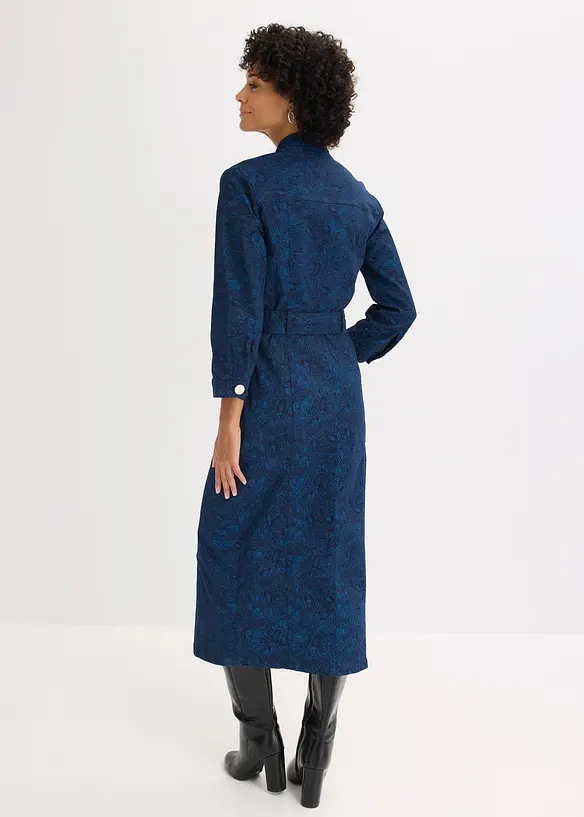 Twill jurk met riem (2-dlg. set), bonprix