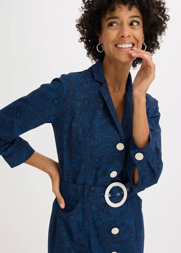 Twill jurk met riem (2-dlg. set), bonprix