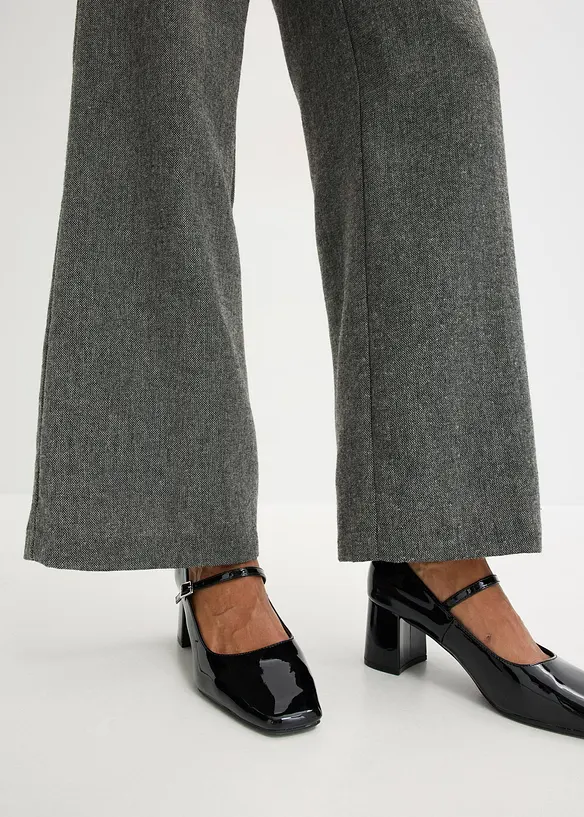 Bootcut broek in tweed look, bonprix