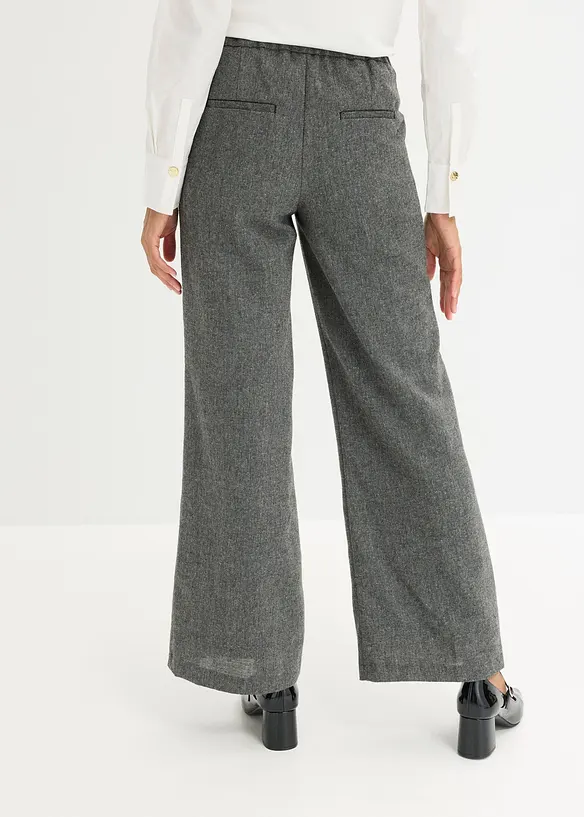 Bootcut broek in tweed look, bonprix