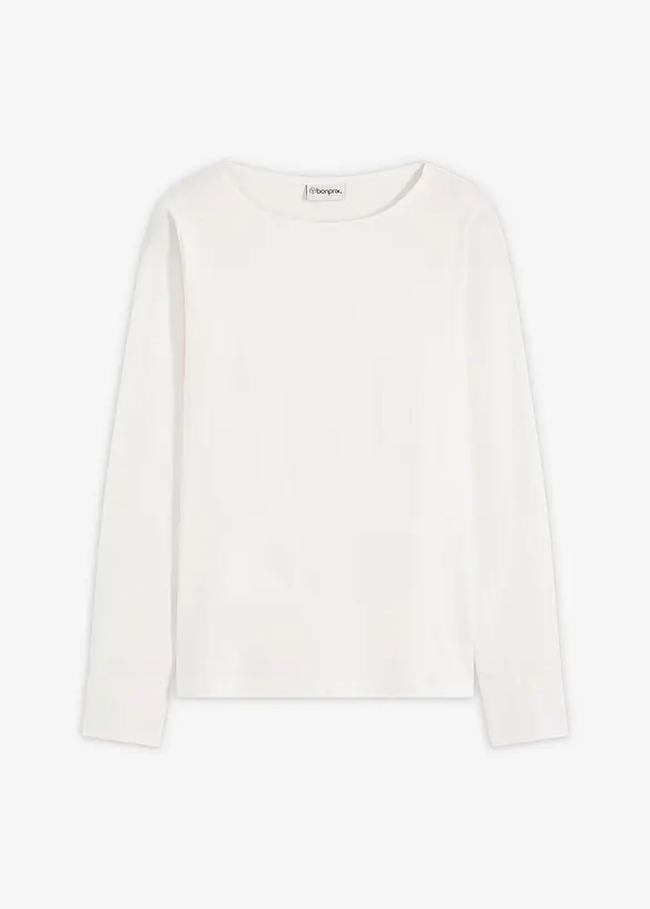 Longsleeve van katoen met mouwen van popeline, bonprix