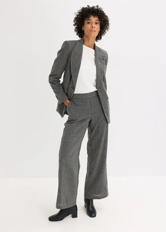 Longsleeve van katoen met mouwen van popeline, bonprix