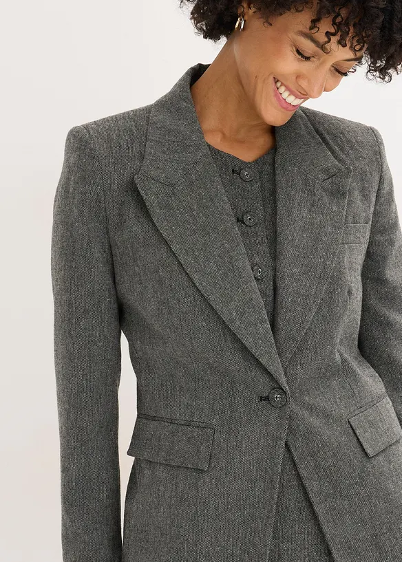 Blazer in tweed look, bonprix