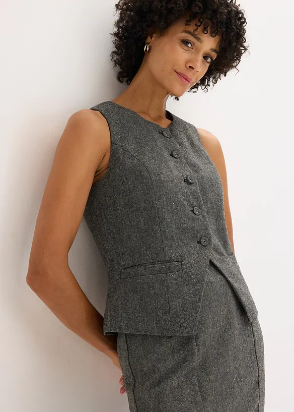 Glencheck gilet, bonprix