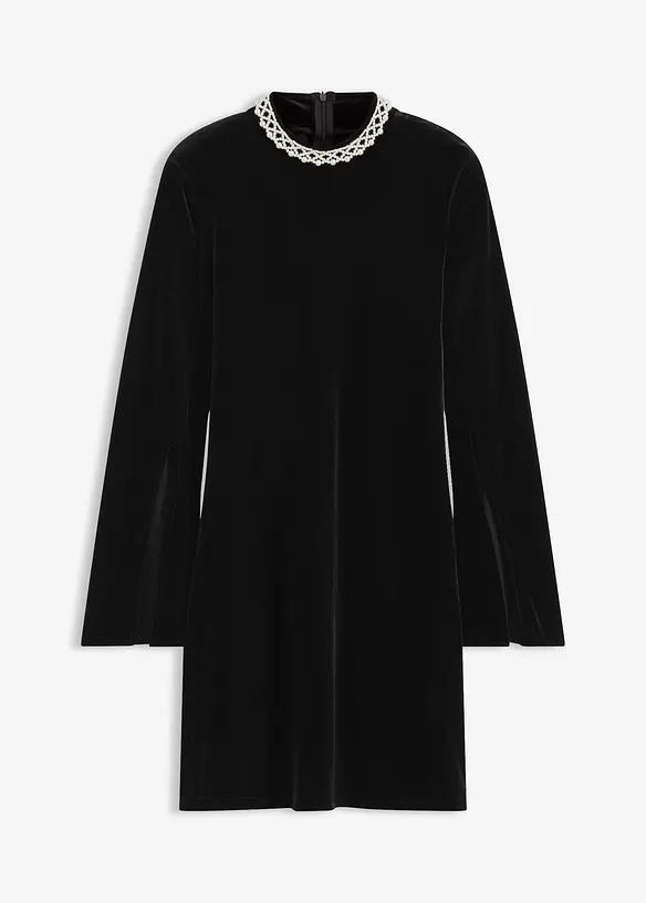 Mini jurk van soepel velours, bonprix