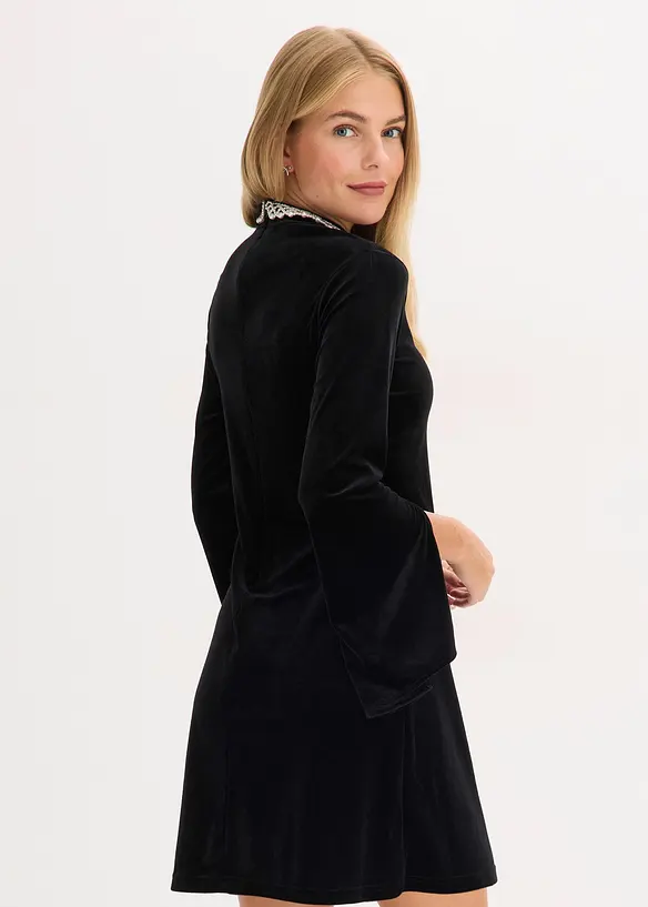 Mini jurk van soepel velours, bonprix