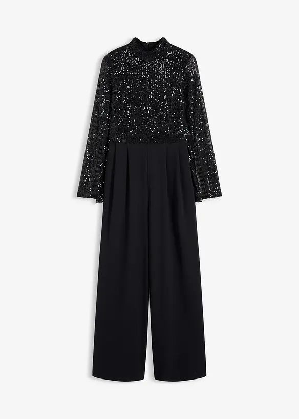 Jersey jumpsuit met pailletten, bonprix