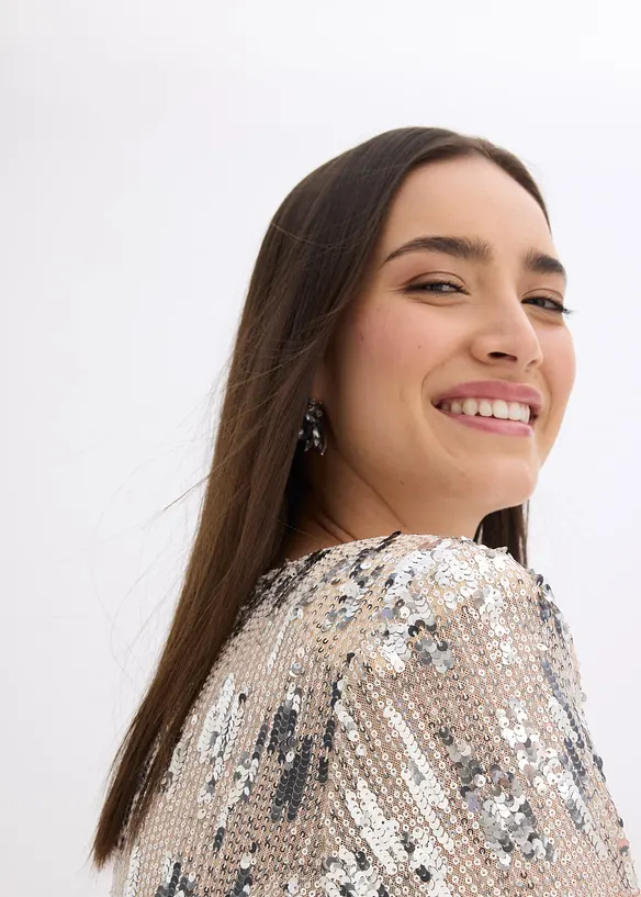 Longsleeve met pailletten, bonprix