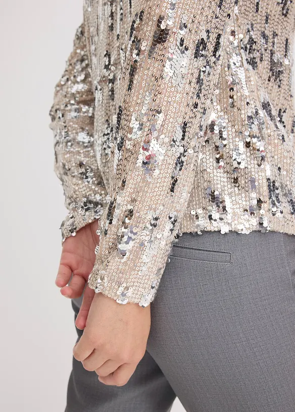 Longsleeve met pailletten, bonprix