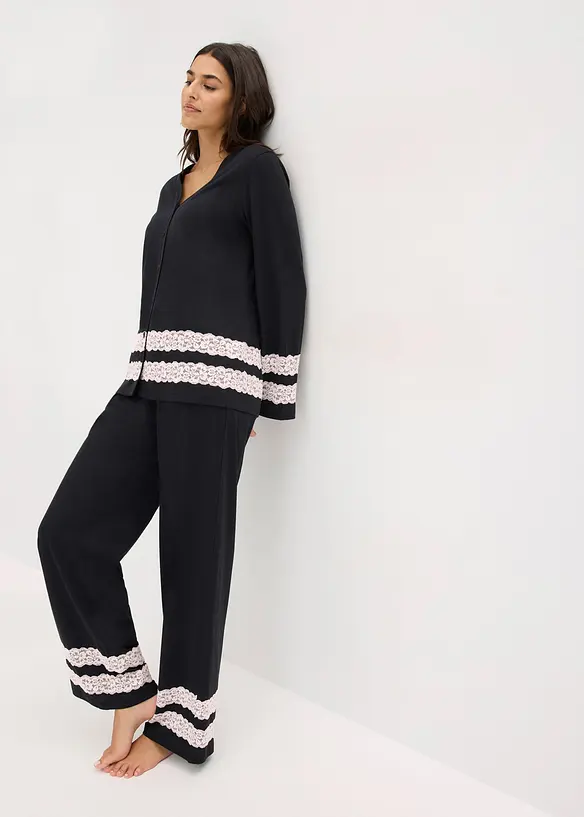 Pyjama van een softe viscose-mix, bonprix