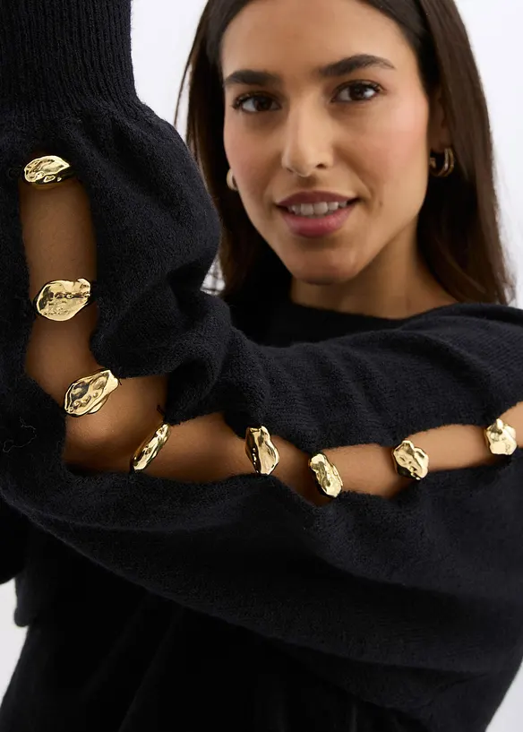 Trui met metalen parels, bonprix