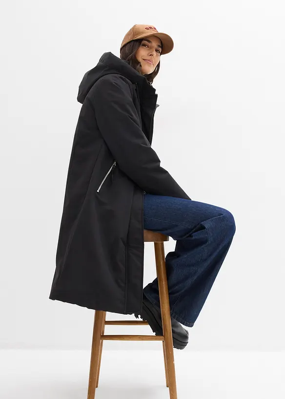 Waterafstotende, lange outdoor jas in 2-in-1 look, bonprix