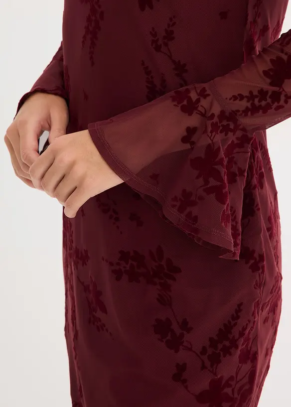 Mini jurk met mesh, bonprix