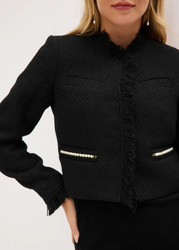 Cropped bouclé blazer, bonprix