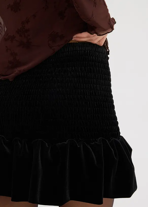 Ballonrok van zacht fluweel, bonprix