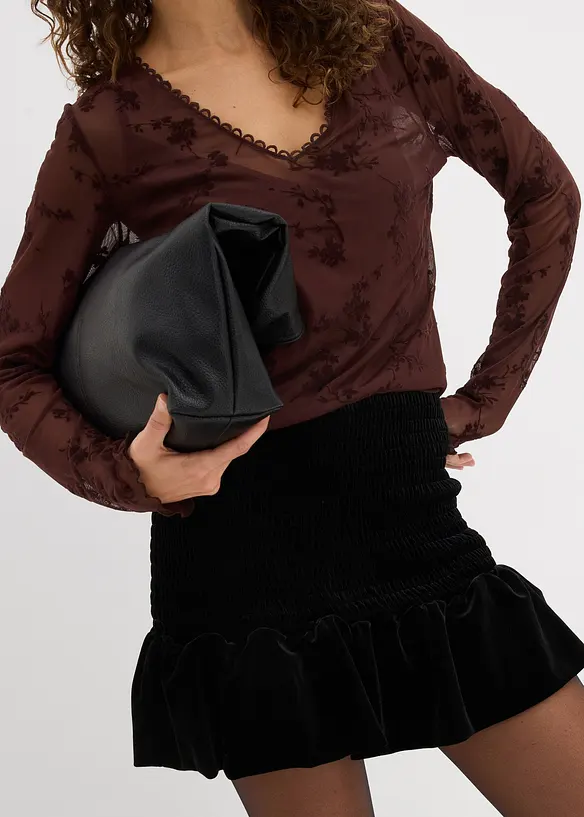 Ballonrok van zacht fluweel, bonprix