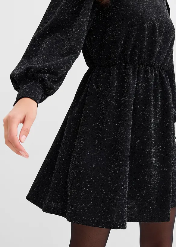 Glitterjurk van stevige interlockkwaliteit, bonprix