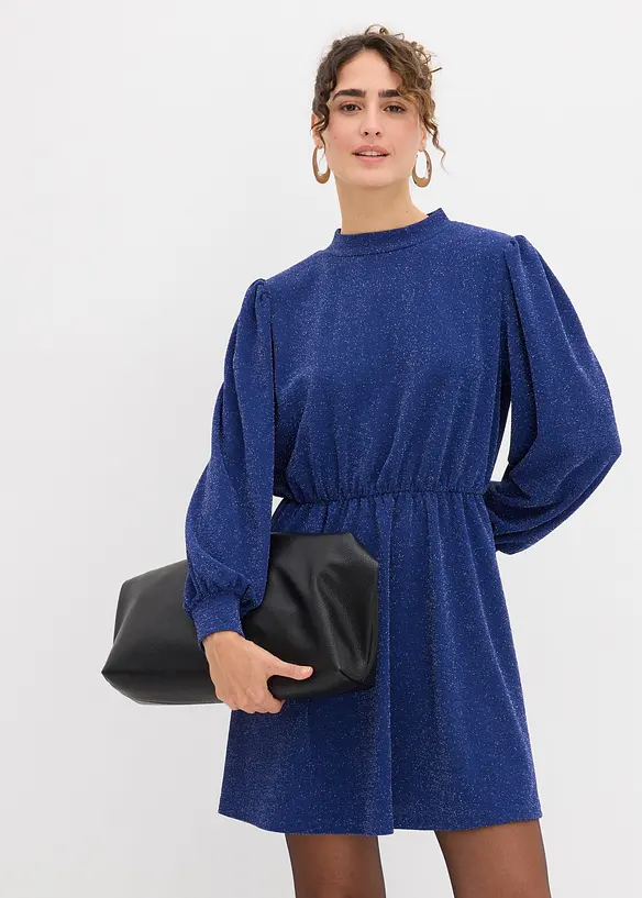 Glitterjurk van stevige interlockkwaliteit, bonprix