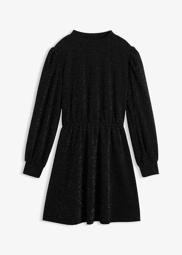 Glitterjurk van stevige interlockkwaliteit, bonprix