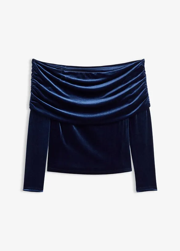 Carmen-shirt van zacht fluweel, bonprix