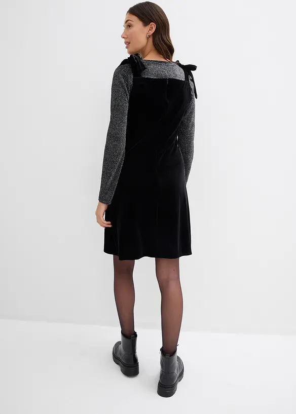 Mini jurk van zacht fluweel, bonprix