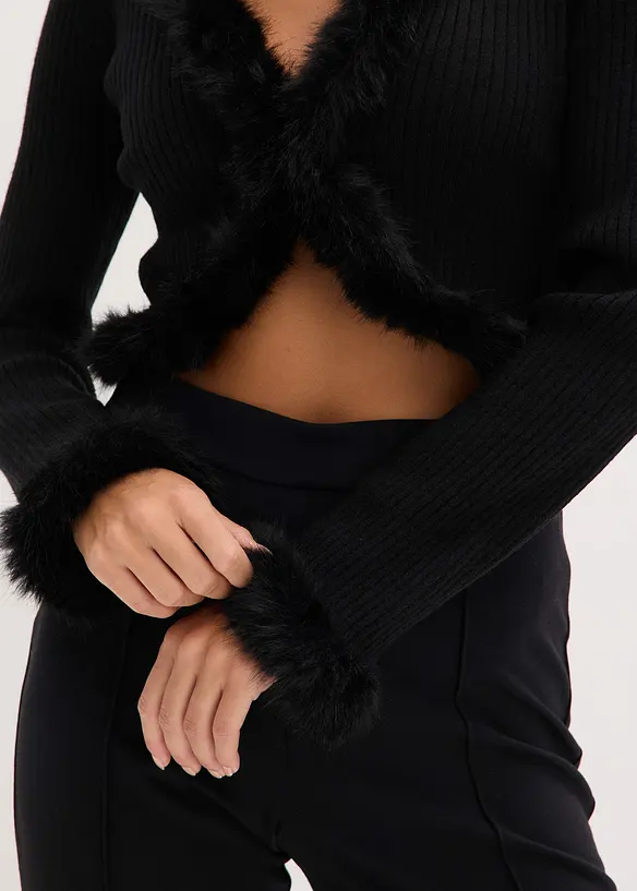 Vest met imitatiebont, bonprix