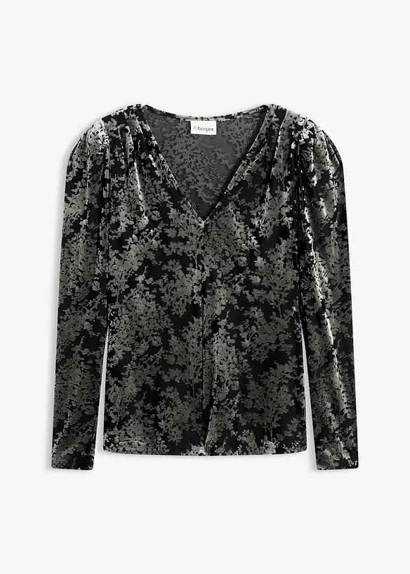 Longsleeve van Dévoré fluweel, bonprix