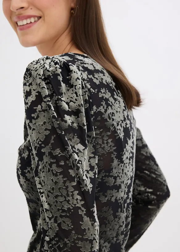 Longsleeve van Dévoré fluweel, bonprix