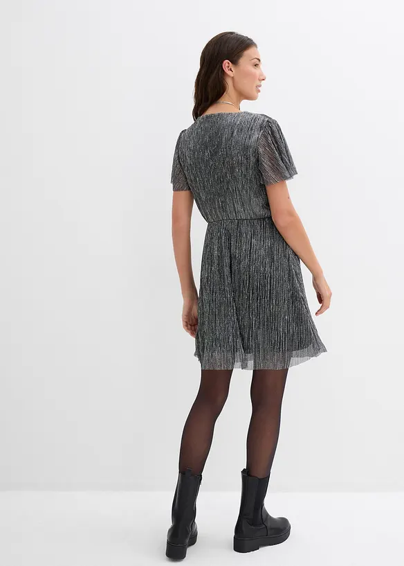 Korte glanzende jurk, bonprix