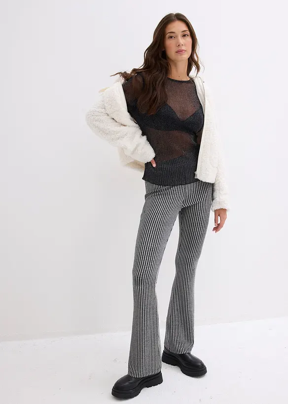 Longsleeve van transparant mesh, bonprix