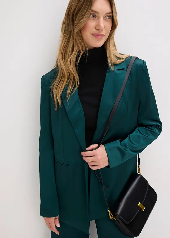 Oversized blazer van satijn, bonprix