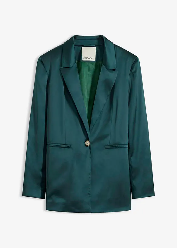 Oversized blazer van satijn, bonprix