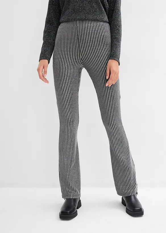 Uitlopende legging met glittergaren, bonprix