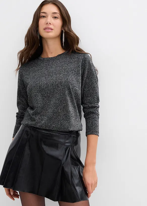Longsleeve met glittergaren, bonprix