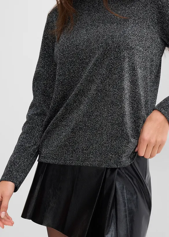 Longsleeve met glittergaren, bonprix