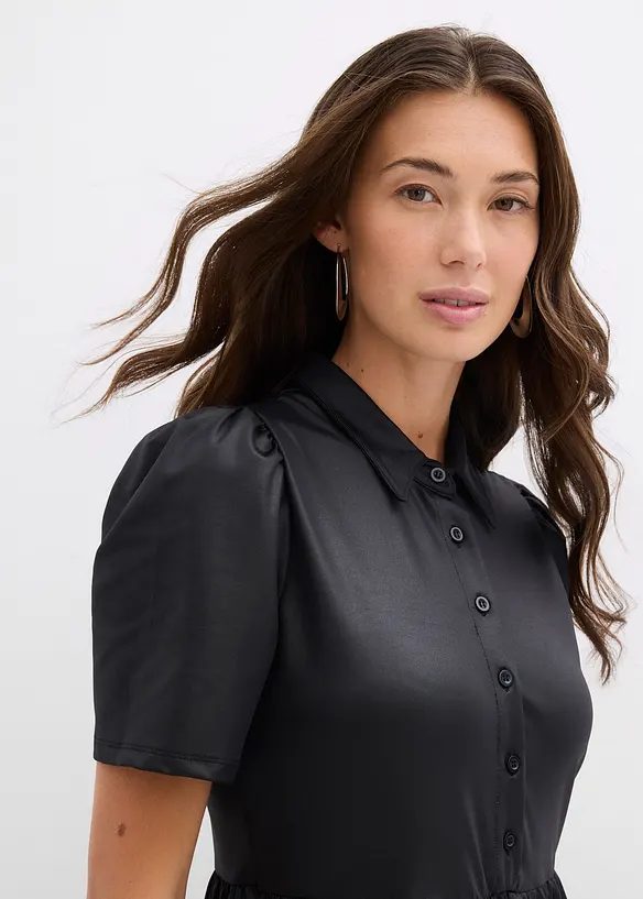 Mini jurk van glanzend materiaal, bonprix