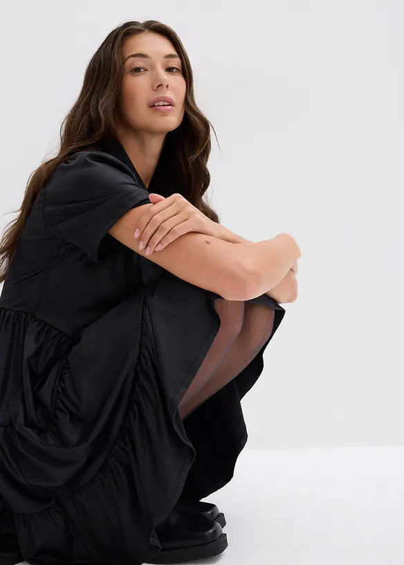 Mini jurk van glanzend materiaal, bonprix