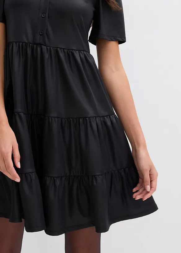 Mini jurk van glanzend materiaal, bonprix