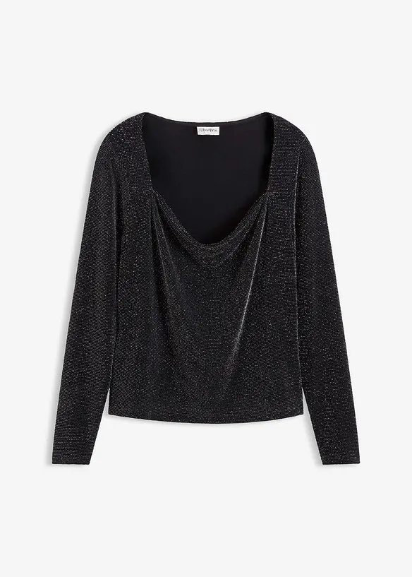 Top met watervalhals, bonprix