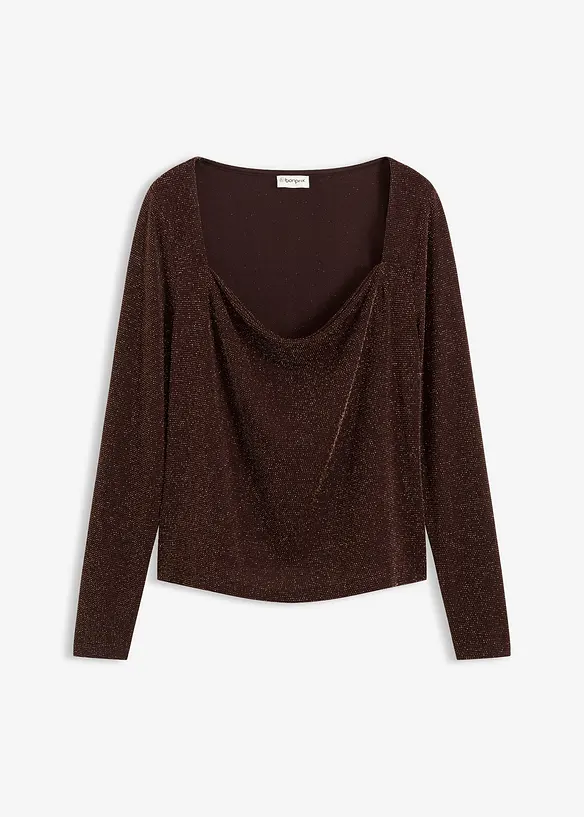 Top met watervalhals, bonprix