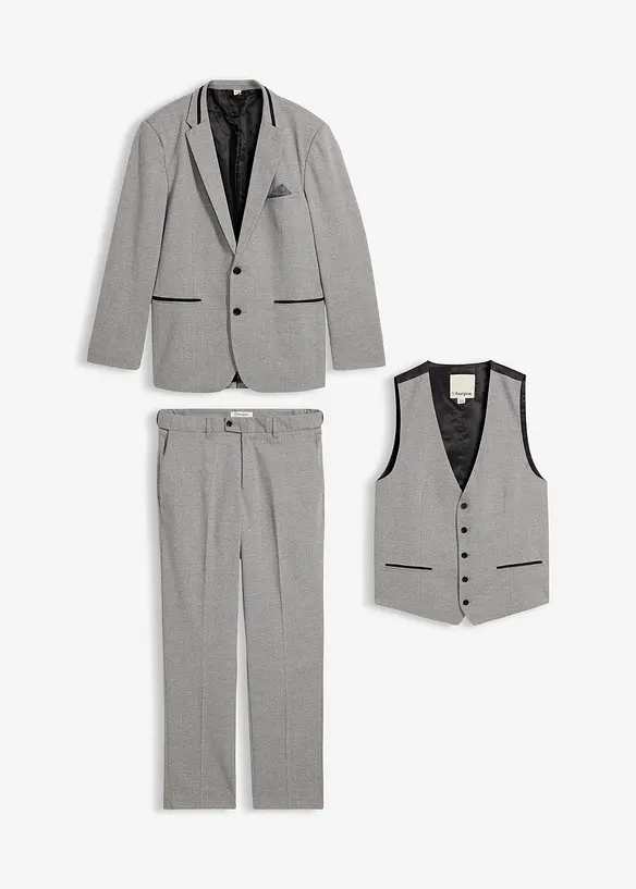 3-delig pak: colbert, broek, gilet, bonprix