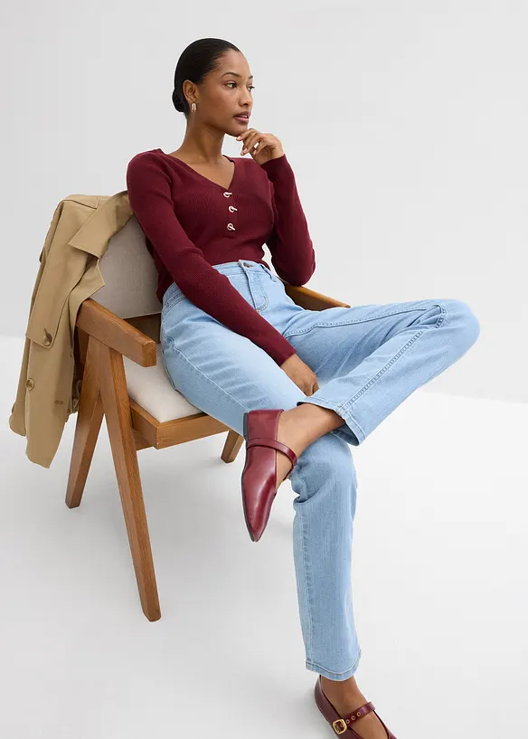 Skinny stretch jeans mid waist, bonprix