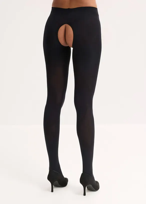 Ondoorzichtige panty-ouvert 80 den, bonprix