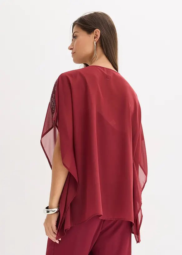 Oversized blouse met pailletten, bonprix