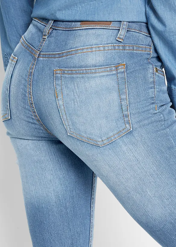 Skinny stretch jeans mid waist, bonprix