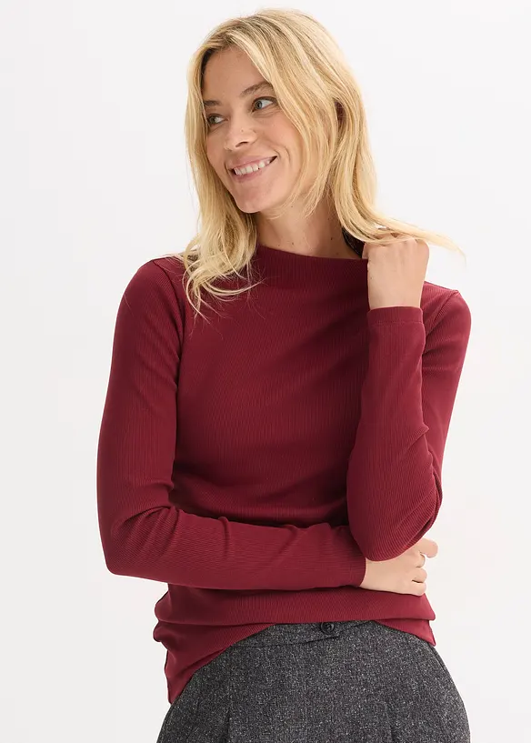 Geribde longsleeve, bonprix