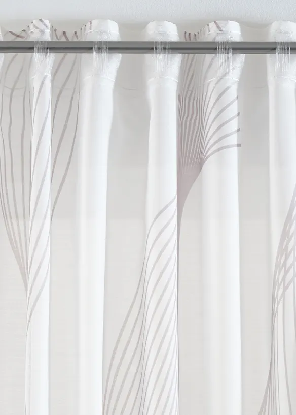 Transparant gordijn met golvende print (1 stuk), bonprix