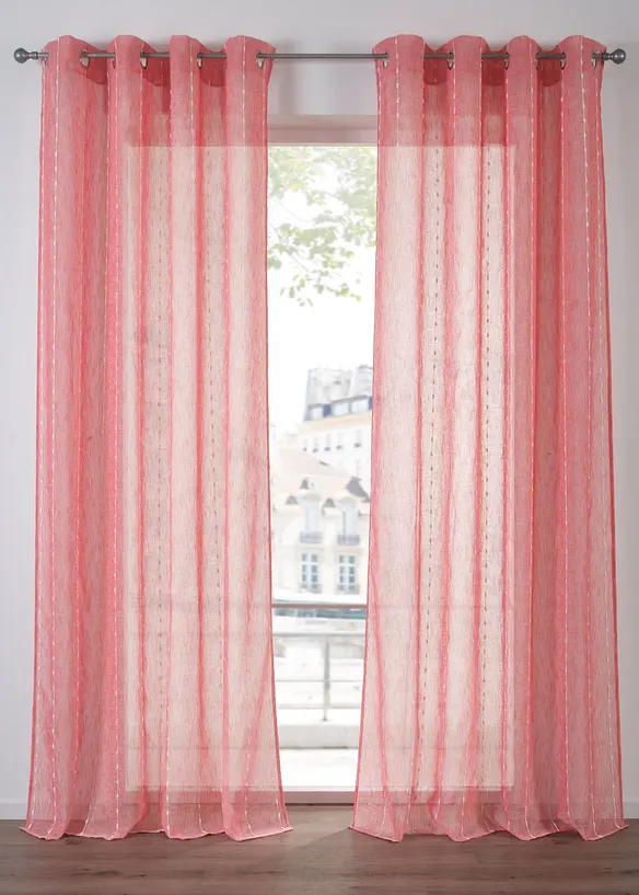 Gordijn met geweven strepen (1 stuk), bonprix